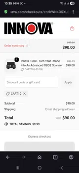 Cart10 coupon verification screenshot