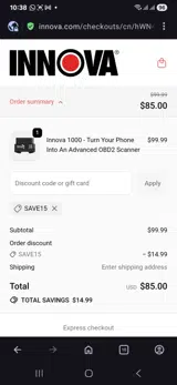 Save15 coupon verification screenshot