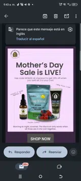 Mom20 coupon verification screenshot