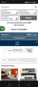 Inn at Venice Beach coupon verification screenshot