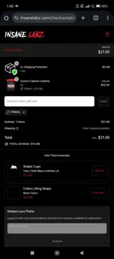 PRIMAL coupon verification screenshot