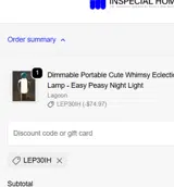 Inspecial Home coupon verification screenshot