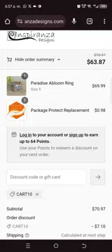 Cart10 coupon verification screenshot