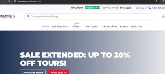 Inspiring Vacations AU checkout page showing Inspiring Vacations AU promo code box | Screenshot taken by SimplyCodes community member on May 4, 2025