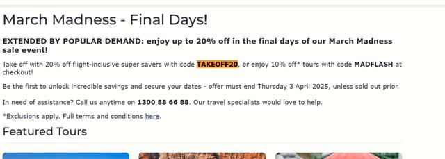 Inspiring Vacations AU checkout page showing Inspiring Vacations AU promo code box | Screenshot taken by SimplyCodes community member on Sep 23, 2025