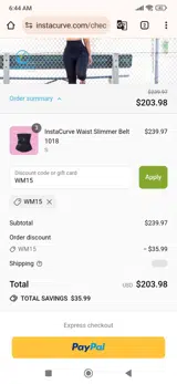 WM15 coupon verification screenshot