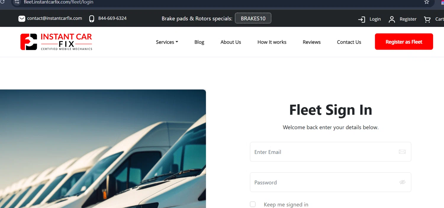 Instant Car Fix checkout page showing Instant Car Fix promo code box | Screenshot taken by SimplyCodes community member on Feb 26, 2025
