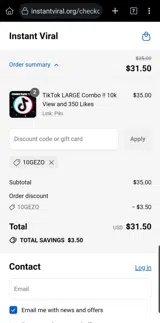 10GEZO coupon verification screenshot