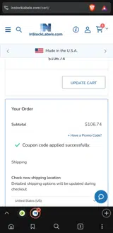 joinus20 coupon verification screenshot