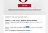 4JULY coupon verification screenshot