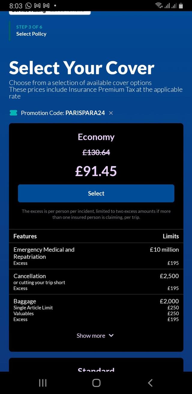 insurefor.com checkout page showing insurefor.com promo code box | Screenshot taken by SimplyCodes community member on Aug 28, 2024
