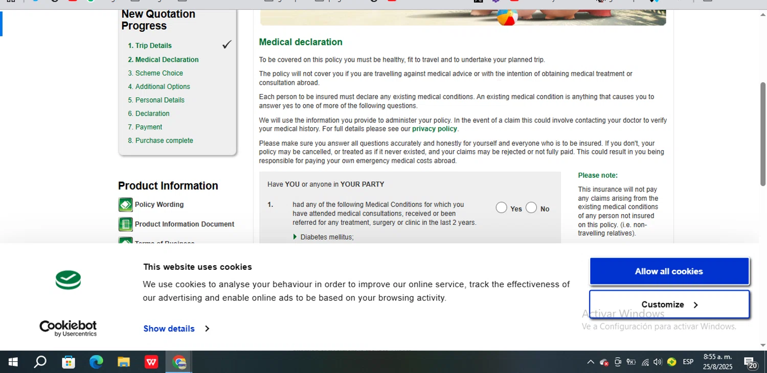 InsureWithEase.com promo code screenshot showing code TAG10 applied at InsureWithEase.com checkout page. Uploaded by SimplyCodes community member FrugalSage5401 on Aug 25, 2025