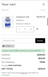 ADBE2 coupon verification screenshot