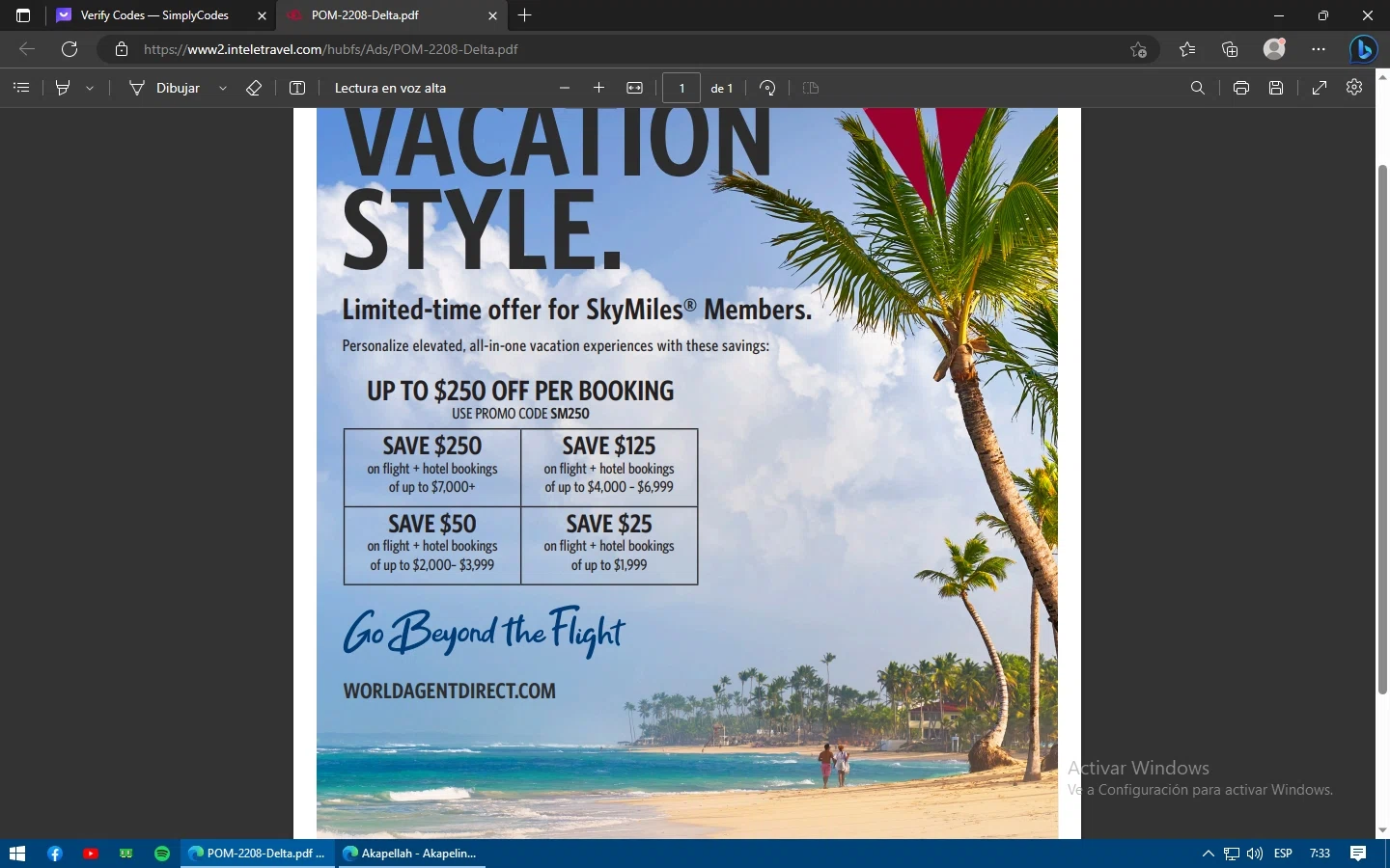 InteleTravel checkout page showing InteleTravel promo code box | Screenshot taken by SimplyCodes community member on May 11, 2023