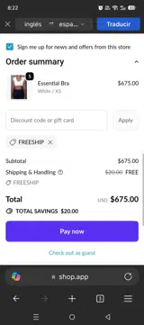 FREESHIP coupon verification screenshot