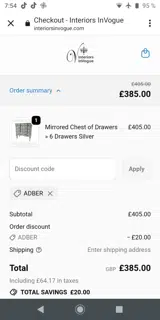ADBER coupon verification screenshot
