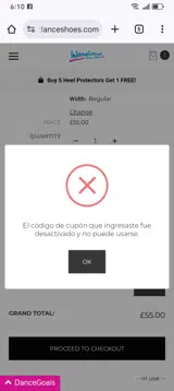 DSDDESSODD0001 coupon verification screenshot