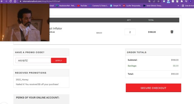 International Tool checkout page showing International Tool promo code box | Screenshot taken by SimplyCodes community member on Feb 26, 2022
