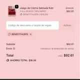 BENEFITHUB15 coupon verification screenshot