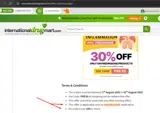 PRE30 coupon verification screenshot