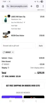 Invader Concepts coupon verification screenshot