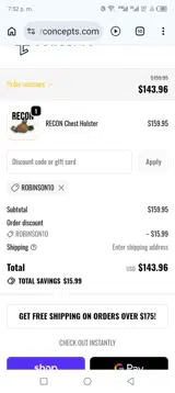 Invader Concepts coupon verification screenshot