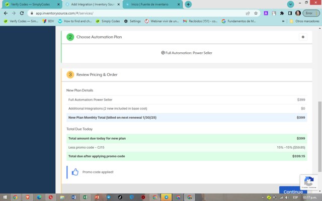 Inventory Source checkout page showing Inventory Source promo code box | Screenshot taken by SimplyCodes community member on Dec 30, 2024