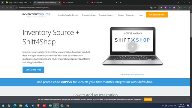 Inventory Source checkout page showing Inventory Source promo code box | Screenshot taken by SimplyCodes community member on Aug 14, 2025