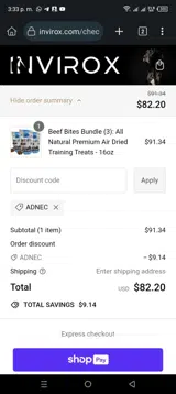 ADNEC coupon verification screenshot