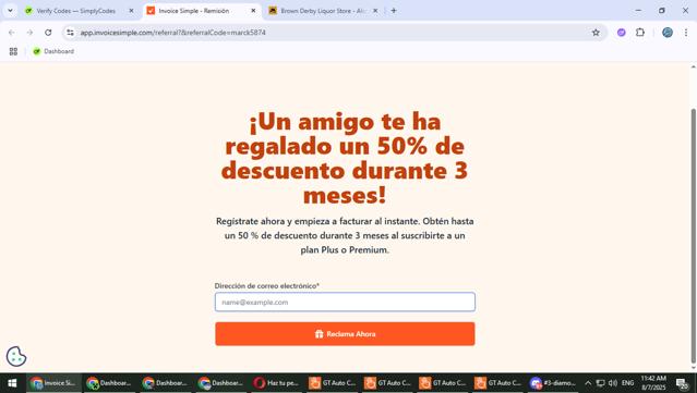 Invoice Simple checkout page showing Invoice Simple discount code box | Screenshot taken by SimplyCodes community member on Aug 7, 2025