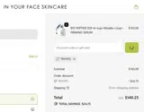IN YOUR FACE SKINCARE coupon verification screenshot