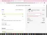 IN YOUR FACE SKINCARE coupon verification screenshot