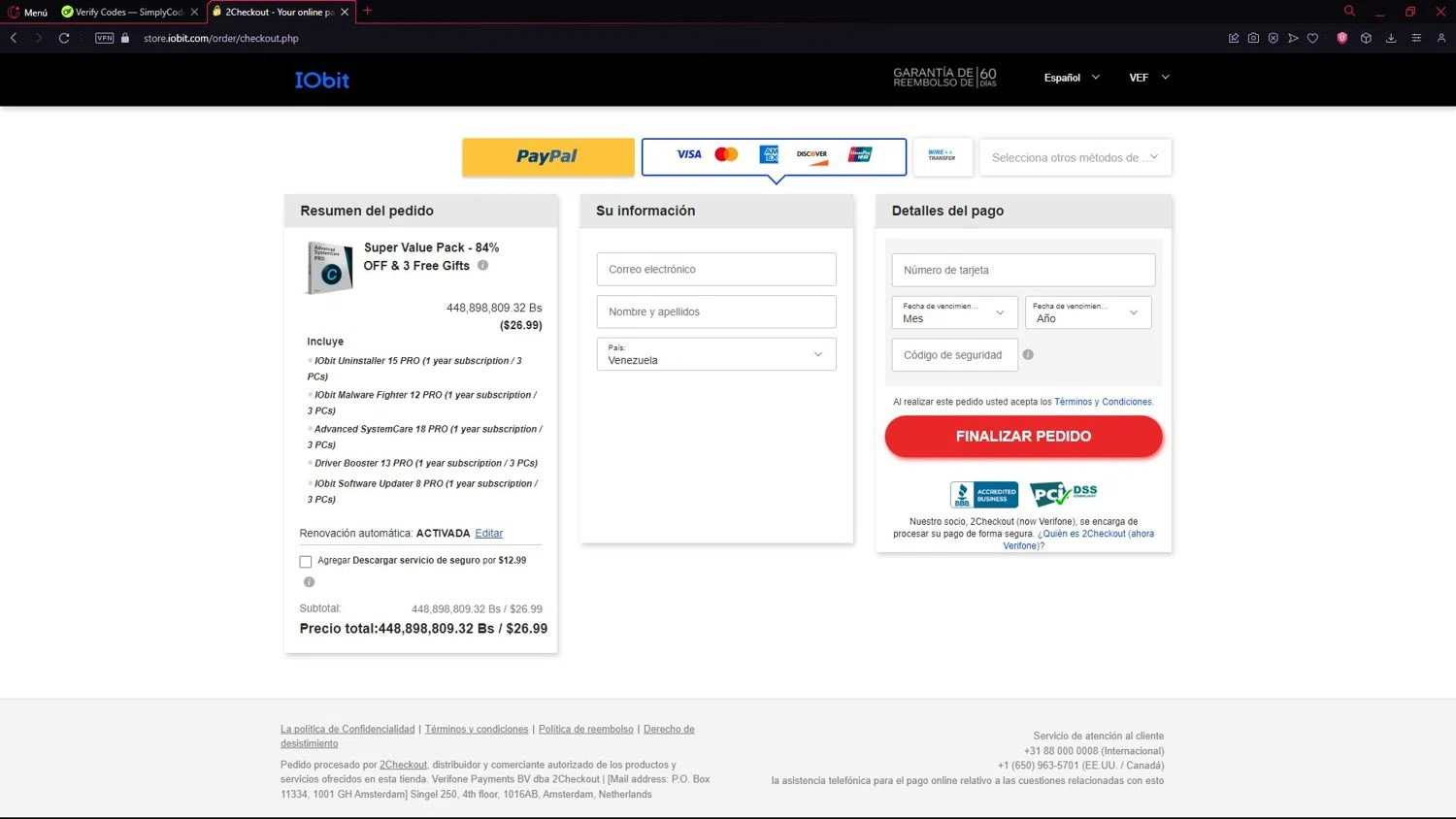 IObit coupon code screenshot showing code UPSELLIT25 applied at IObit checkout page. Uploaded by SimplyCodes community member LegendarySeeker3956 on Sep 23, 2025