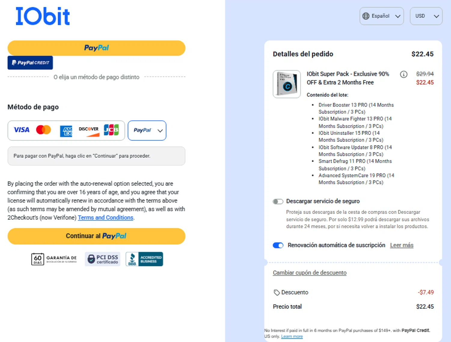 IObit coupon code screenshot showing code UPSELLIT25 applied at IObit checkout page. Uploaded by SimplyCodes community member SwiftShopper8601 on Dec 25, 2025