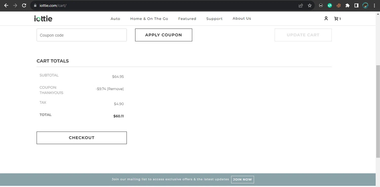 where to use iOttie promo code box