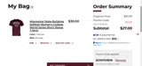 Iowa Hawk Shop coupon verification screenshot
