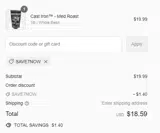 SAVE7NOW coupon verification screenshot