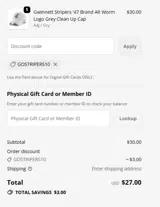 GoStripers10 coupon verification screenshot