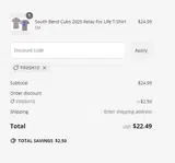 FINISH10 coupon verification screenshot