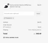 THANKS10 coupon verification screenshot