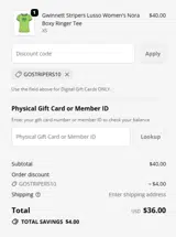 GoStripers10 coupon verification screenshot