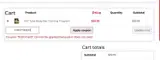 FIRSTTIME10 coupon verification screenshot
