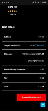 anabolic20 coupon verification screenshot