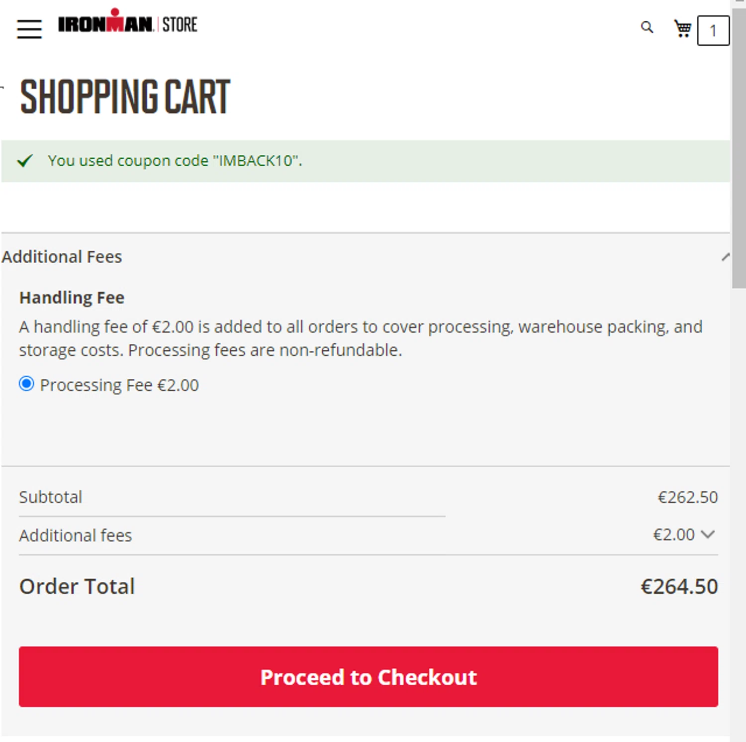 Ironman checkout page showing Ironman promo code box | Screenshot taken by SimplyCodes community member on Apr 29, 2024