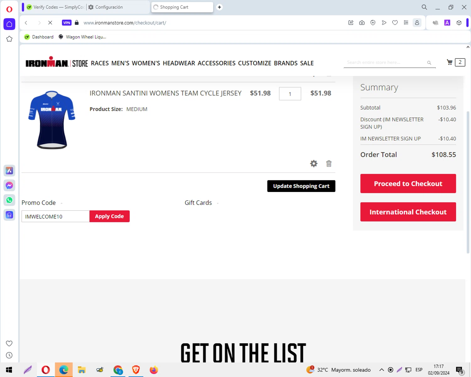 Ironman checkout page showing Ironman promo code box | Screenshot taken by SimplyCodes community member on Sep 2, 2024