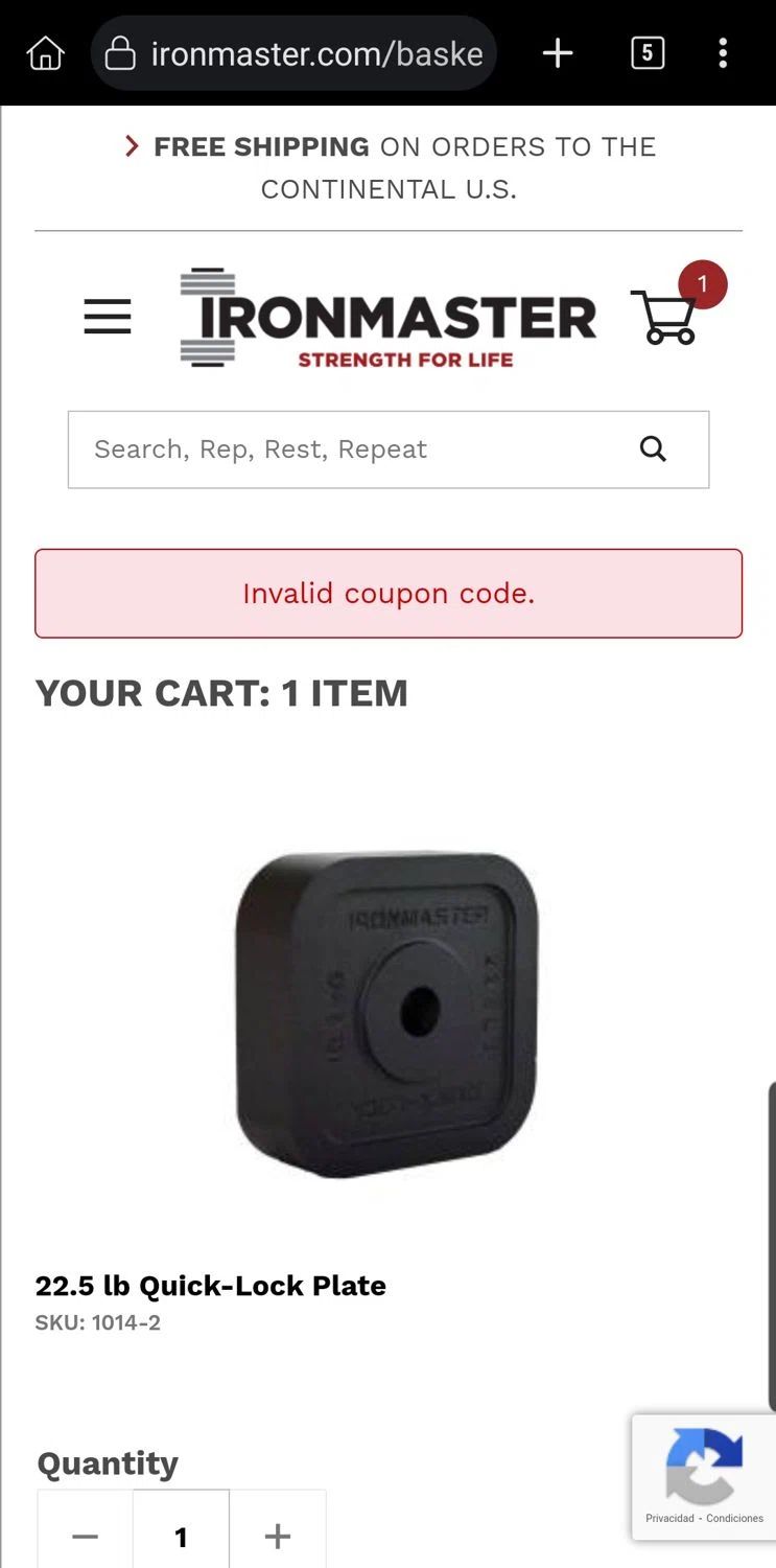 Ironmaster promo code screenshot showing code bn2 applied at Ironmaster checkout page. Uploaded by SimplyCodes community member Carloslvz on Nov 27, 2025