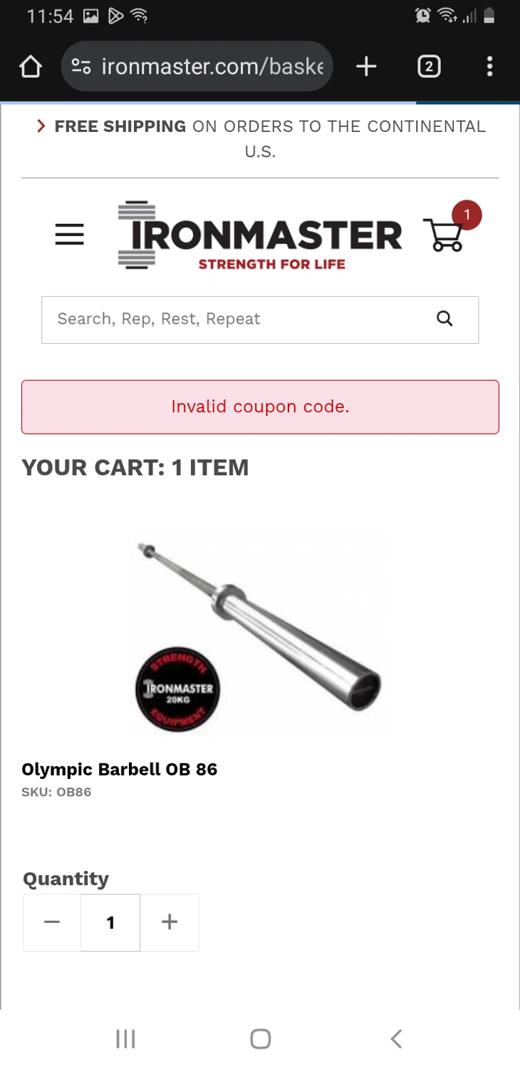 Ironmaster promo code screenshot showing code bn3 applied at Ironmaster checkout page. Uploaded by SimplyCodes community member CARLOSSLIM on Dec 16, 2025