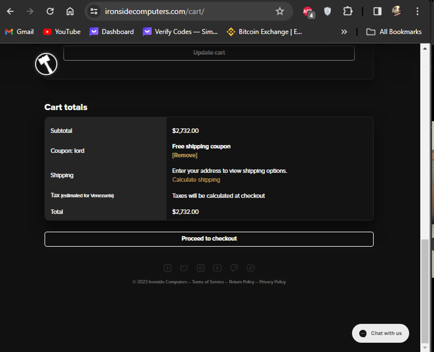 Ironside Computers checkout page showing Ironside Computers promo code box | Screenshot taken by SimplyCodes community member on Mar 26, 2024