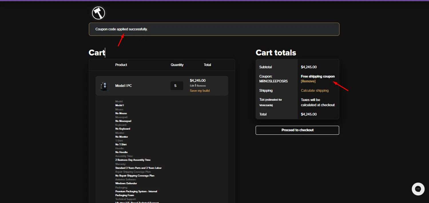Ironside Computers checkout page showing Ironside Computers promo code box | Screenshot taken by SimplyCodes community member on Jun 28, 2025