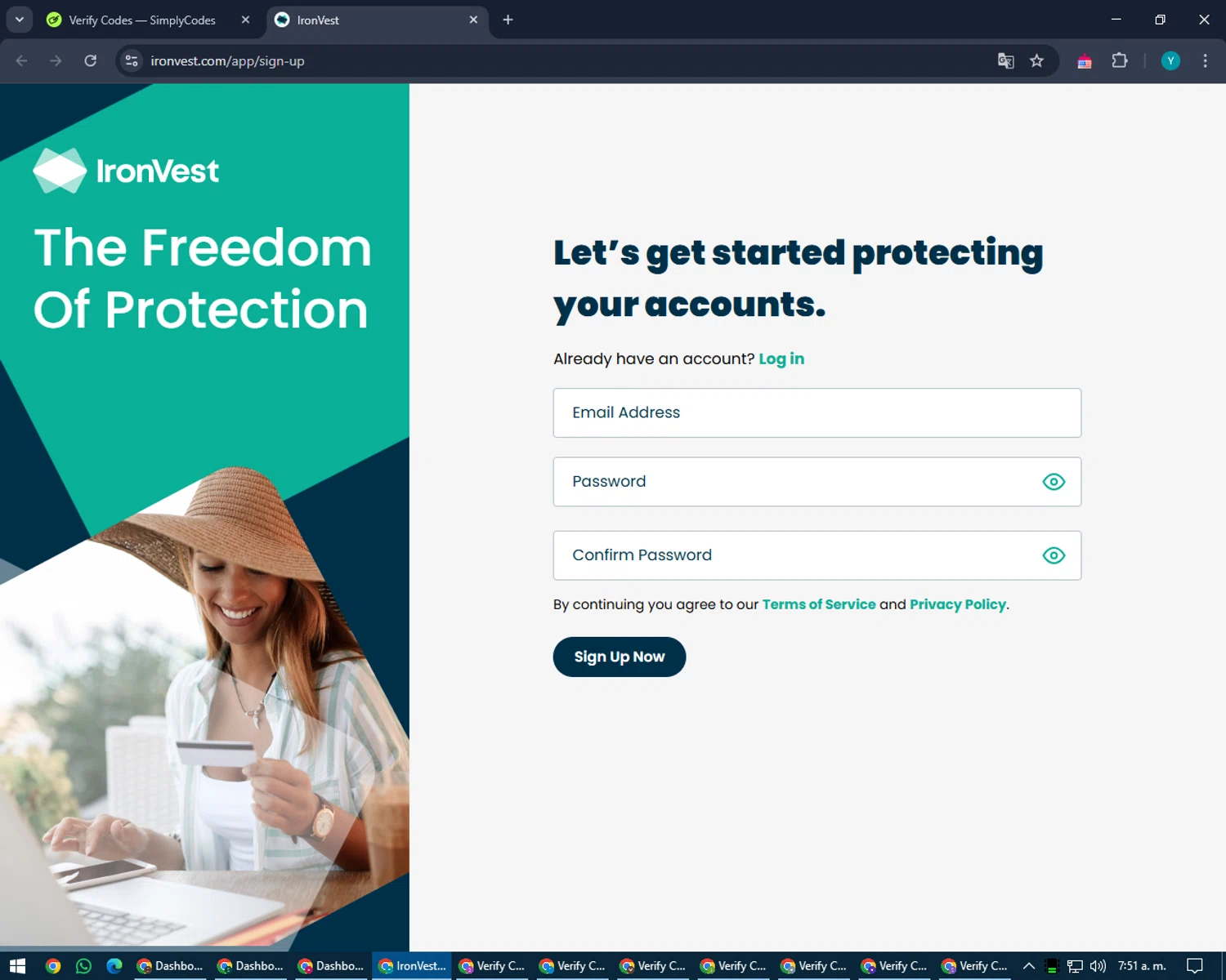 IronVest promo code screenshot showing code MOBILE25 applied at IronVest checkout page. Uploaded by SimplyCodes community member RoyalEagle4794 on Mar 30, 2025